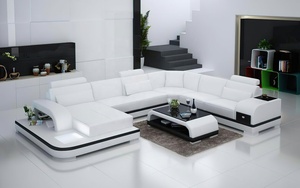Sofá de Cuero con Luces LED en Oferta, Juego de Sofás Modernos, Muebles Modernos para el Hogar, Disponible en Cualquier Color - Product Image 4