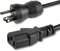 Cable de alimentación de 3 pies (1m) 16AWG Grado hospitalario NEMA 5-15P a C13 10A 125V Cable de alimentación médico de punto verde