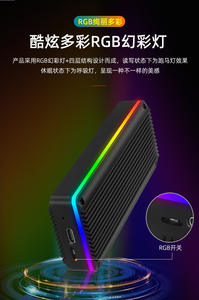 Tip-c M.2 harici muhafaza SSD sabit Disk kutu alüminyum kasa USB 3.2 Pc bilgisayar 20Gbps RGB kutusu kasa - Product Image 5