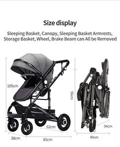 China, suministros multifuncionales para bebés, cochecito de viaje plegable para bebés, cochecito de bebé - Product Image 6