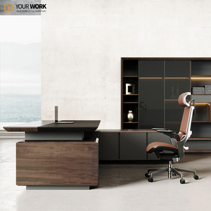 Escritorio de oficina CEO moderno con silla Modular, muebles de escritorio ejecutivo Sharpe, estilo de panel de madera MDF E1 - Product Image 5