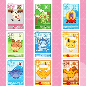 Aimants de réfrigérateur Pokémon style <span class=keywords><strong>timbre</strong></span>, mignons, pour décoration de table, de casier, ou comme cadeau, inspirés des jeux de cartes et des épingles de collection. - Product Image 5