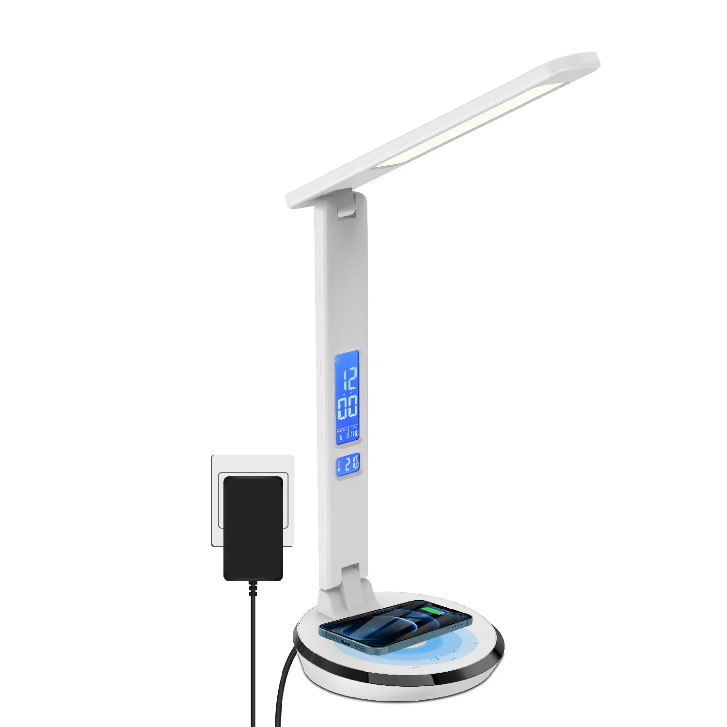 QI Wireless Charger LED reading Lamp USB Charging Dimmable Eye-friendly Table Lamp with 3 Modes Touch Control desk Lamp Night