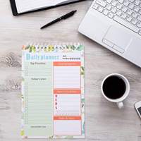 Planificateur de tâches hebdomadaire, carnet en spirale en tissu, bloc-notes auto-adhésif, rappel quotidien, liste de choses à faire, bloc-notes détachable, calendrier, carnet de travail