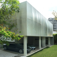 Panneau décoratif en aluminium découpé au laser CNC pour mur-rideau de bâtiment