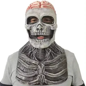 Groothandel Horror Brain Blasters Masker Hoofd Set En Eng Schreeuwen Latex Maskers Halloween Skullmaskers