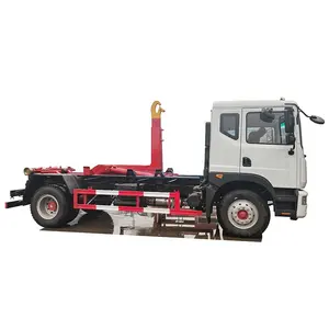 CLW Brand Hydraulic arm hook lift garbage truck roll-off 10 tons hook lifting garbage truck with 12 cbm garbage container