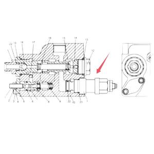 Vanne de commande directionnelle Doosan 3 voies 315 bars 60 L/min 1 entrée pour chariot élévateur D30G D30F, composant hydraulique - Product Image 3