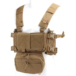 Cordura D3crh Rig petto con tripla 5.56 Mag Pack e doppio Mag Pack da 9mm per giochi da esterno Cs