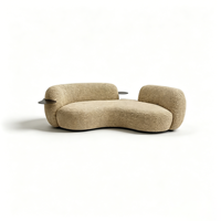 Canapé sectionnel carré moderne en tissu chenille, avec dossier rembourré en coton, design français, pour salon - Vente en gros usine