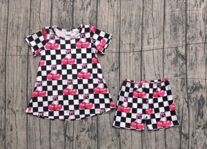 GSD3027 Vente en gros Nouvelle robe à carreaux jaune style boutique pour enfants Ensemble pour petite fille Sans MOQ ODM - Product Image 4