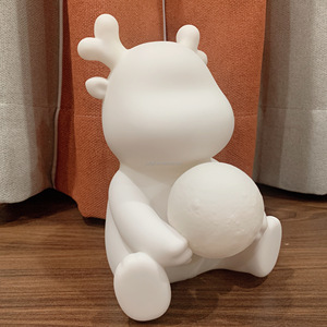 Lampada <span class=keywords><strong>Luna</strong></span> Orso in Resina Fluida Fai da Te, Regalo Aziendale Artistico Fatto a Mano, Orso Abbracciabile Doodle, Vendita all'Ingrosso - Product Image 2