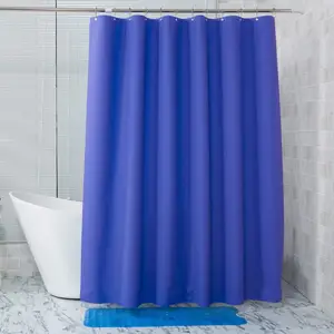 CF BCPE13 Modern Design Hot Selling 72x72 Inches Heavy Duty Polyester Shower Curtain Waffle Weave Bathroom Quality Peva Material