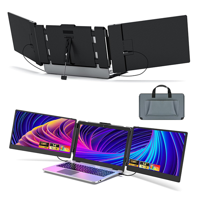 Trending Products New Arrivals Portable Monitor for Laptop Dual Screen Triple Portable Led Screen Triple Screen Laptop