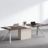 Table de conférence de bureau abordable, capacité de 6 à 12 personnes, table de réunion de petite taille, adaptée aux écoles, hôpitaux et hôtels