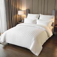 Collection d'hôtels de luxe ensemble de housse de couette en coton solide moderne linge de lit taie d'oreiller pliée 250TC lavable en Machine de qualité supérieure