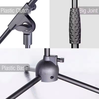 Support de microphone professionnel robuste et portable Yinyu MS090, trépied en métal réglable pour studio/scène