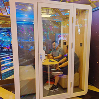 Cabine de bureau modulaire insonorisée pour réunion privée de deux personnes, cabine téléphonique de bureau