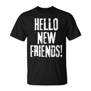 T-shirt « Hello New Friends First Day » pour la rentrée scolaire – Catégorie de produits promotionnels - Product Image 2