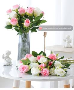 Üreticileri toptan yapay tek kadife güller kırmızı beyaz mavi pembe siyah mor özel gül dekorasyon çiçekler - Product Image 6