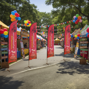 Drapeau de plage promotionnel écologique lavable de 2,8 m en forme de goutte d'eau pour le marketing <span class=keywords><strong>immobilier</strong></span> – Fabricant de premier plan - Product Image 4