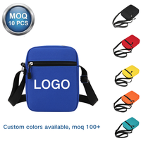 Sacs bandoulière miniatures portables en tissu Oxford pour téléphone portable, avec logo personnalisé, faible MOQ, 10 pièces, très demandés, pour sports de plein air