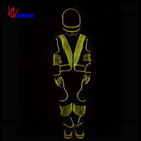 Costume de scène lumineux à fibres optiques pour Halloween, cosplay, fête, concours de danse, spectacle