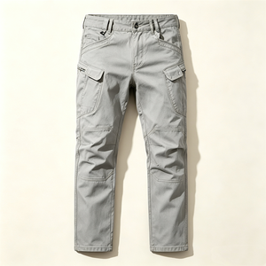 OEM Stylish Men's Cargo Pants Multi-Pocket Solid Color Stretch Fit Straight Leg Plus Size Casual Cargo <strong>Trousers</strong> for Men - Product Image 1