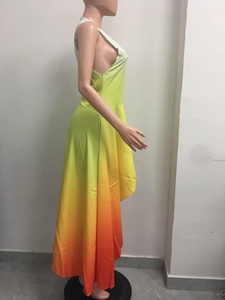 Vestido Halter Ombre de Mujer con Efecto Degradado - Vestido Formal Fluido de Moda - Product Image 5