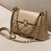 Nouveau sac à main pour femme : sac à bandoulière en cuir de luxe à motif diamant, sac bandoulière carré matelassé de haute qualité
