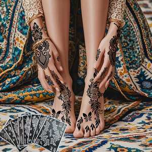 Plantillas <span class=keywords><strong>de</strong></span> <span class=keywords><strong>Tatuajes</strong></span> Temporales Personalizadas <span class=keywords><strong>de</strong></span> Fábrica, Muestra Gratuita, OEM, Impermeables, Diseño Personal, <span class=keywords><strong>Tatuajes</strong></span> Falsos para Cara, Manos y Cuerpo, Estilo Hanna - Product Image 2