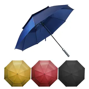 Wholesale Automatic Open 47/62/68 Inch Extra Large Umbrella Oversize Double Waterproof Windproof Stick Branded Golf Umbrella