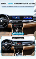 12.3 pouces double écran lecteur vidéo Auto Carplay Android autoradio pour BMW série 7 F01 F02 2009-2015 système CIC NBT