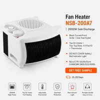 Ventilateur chauffant vertical et horizontal, thermostat, chauffage portable pour pièce, 3 modes chaud/froid, 2000W, contrôle automatique, ignifuge, CE ROHS ERP