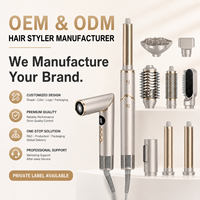 Styler à air 8 en 1 personnalisable avec logo, moteur sans balais haute vitesse, ions négatifs, multi-styler professionnel, outil de coiffure, fabrication en usine