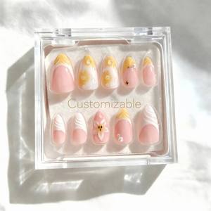 <span class=keywords><strong>Uñas</strong></span> <span class=keywords><strong>Postizas</strong></span> Almendradas Medianas al por Mayor, Personalizadas OEM, Directo de Fábrica, Suministro de <span class=keywords><strong>Uñas</strong></span> de Marca Privada, Listas para Enviar a Granel para Salones - Product Image 4