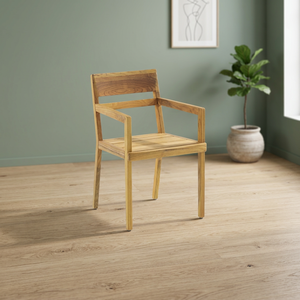 Modern Wooden Dining <b>Chair</b> <b>Stackable</b> Waterproof Eco-Friendly Minimalist Design Armrest Home Furniture <b>Outdoor</b> School Home Office - Product Image 2