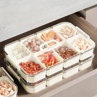 Timer Verdeeld Snack Fruit Vlees Geclassificeerd Opslag Dry Spice Organizer Plastic Voedsel Opslagcontainer Voor Keuken Pantry Koelkast