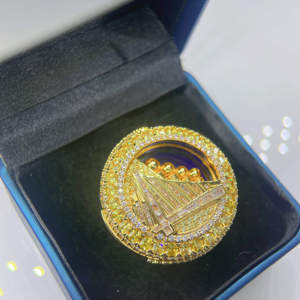Bague de champion des Warriors FH <span class=keywords><strong>2022</strong></span>, bague de sport classique à la <span class=keywords><strong>mode</strong></span>, bague de <span class=keywords><strong>basket</strong></span>-ball en or, tendance, en laiton et zircon, pour fiançailles, fête, anniversaire - Product Image 1