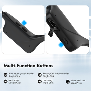 หูฟังไร้สายแบบเปิด Starsky Super Wireless Open-Ear Bone Conduction สำหรับเล่นกีฬา พร้อมไฟ LED แสดงสถานะแบตเตอรี่ มาตรฐานกันน้ำ 5.3 IPX6 - Product Image 5