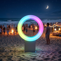 Lampadaire d'extérieur contemporain lumineux en PVC, carré, pour jardin, pelouse, plage, éclairage d'ambiance, vente directe fabricant, grande taille
