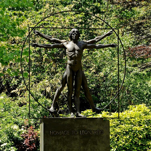 Grande Statua <span class=keywords><strong>da</strong></span> Giardino per Esterni in Bronzo Fuso, Design Veronese, Scultura del Uomo Vitruviano <span class=keywords><strong>di</strong></span> <span class=keywords><strong>Leonardo</strong></span> <span class=keywords><strong>Da</strong></span> <span class=keywords><strong>Vinci</strong></span>, Nudo Maschile - Product Image 1
