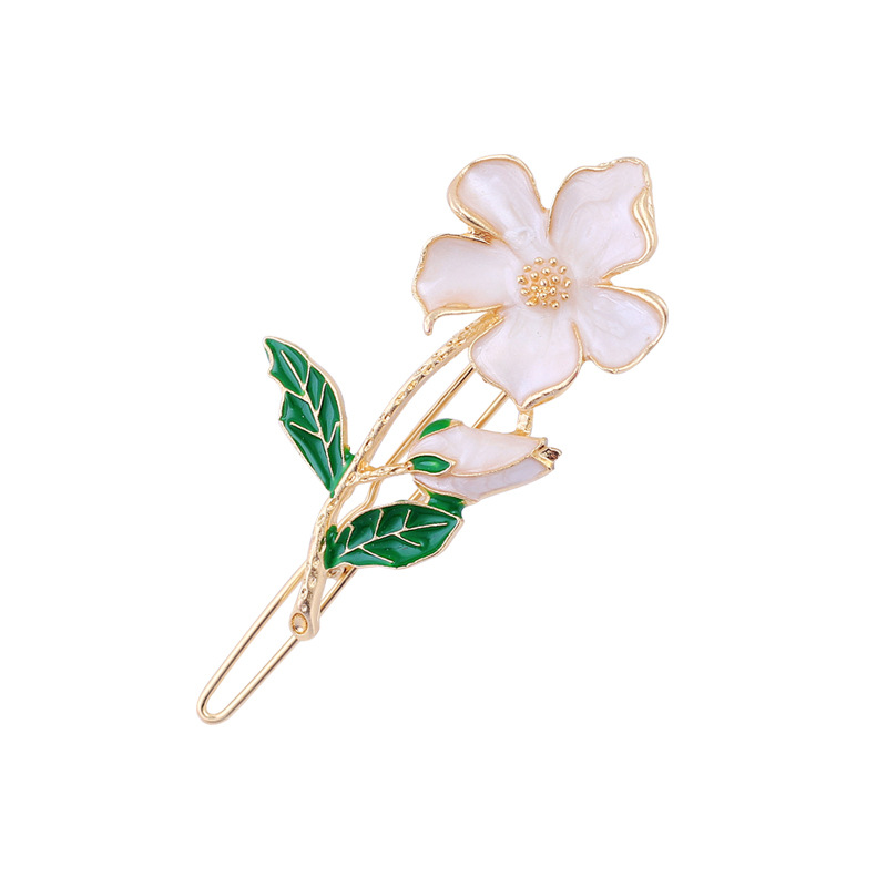 Новое поступление, Модная красочная эмалированная заколка для волос с цветами для девочек, супер милая металлическая заколка для волос, боковая заколка для волос, аксессуары, бижутерия