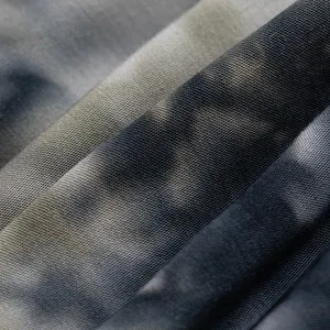Tessuto traspirante Eco Friendly Tie Dye tessuto personalizzato 100% viscosa di bambù