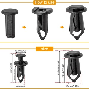 Vis de carrosserie M6, clips de pare-chocs, rivets de garde-boue pour Nissan Infiniti, pièces de rechange pour réparation, 35 pièces - Product Image 3