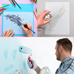 Bricolage <span class=keywords><strong>plume</strong></span> décoration <span class=keywords><strong>pochoir</strong></span> peinture murale <span class=keywords><strong>pochoir</strong></span> Mandala <span class=keywords><strong>plume</strong></span> <span class=keywords><strong>pochoir</strong></span> creux - Product Image 3