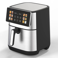 Nouvelle friteuse à air numérique 2000W 8 litres 12 en 1, 8L en acier inoxydable, double panier, friteuse à air intelligente