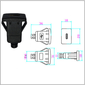 3ft Loại C Aux Bảng Điều chỉnh núi cáp mở rộng <span class=keywords><strong>USB</strong></span> C <span class=keywords><strong>3.0</strong></span> tuôn ra âm thanh 3.1 Giao diện phụ trợ Twisted Pair cho Xe thuyền Microphone - Product Image 5