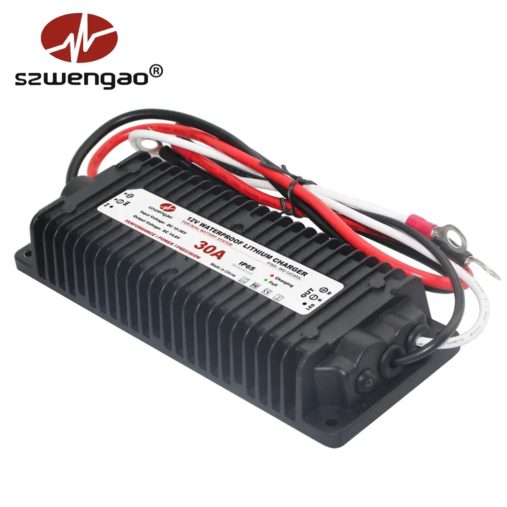 Chargeur au Lithium Lifepo4 étanche, 12V 10-36V 13.8V 24V à 14.6V 30a DC, pour batterie de vélo, trottinette, véhicule électrique, camping-car, bateau, EV