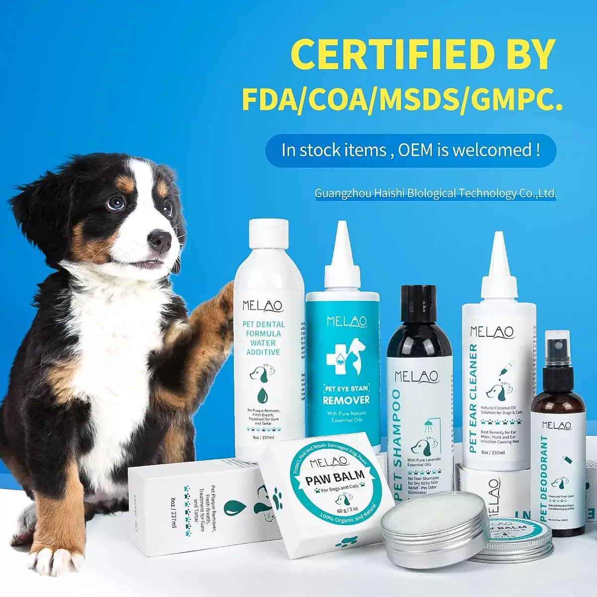 Private Label OEM/ODM Factory Price Organic Paw Balm Dental Care For Cat Eco-Friendly Sustainable Pet Shampoo For Small Animals